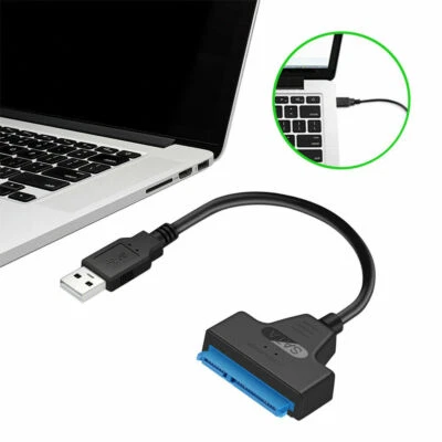 USB2.0 zu SATA 22pin Adapter Konverter Kabel für 2,5" Externe HDD SSD Festplatte - Bild 1 von 4