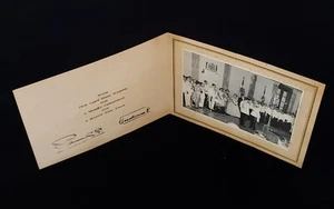 Queen Frederica Signed King Paul Greece Autographed Royal Christmas Card Royalty - Imagen 1 de 12