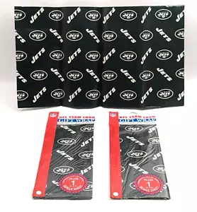 NOS! 2 confezioni carta da imballaggio logo squadra New York Jets NFL, SEI (6) 20"x30" - Foto 1 di 11