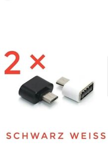 2×OTG Adapter USB A Buchse auf Micro USB B Stecker für Huawei Samsung  Tablet