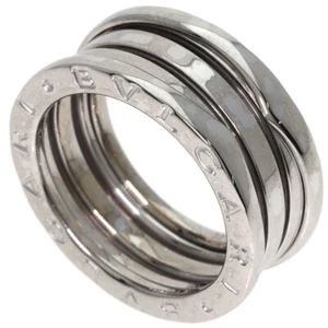 BVLGARI Ring B.zero1 3 band S #53 K18 White Gold - Picture 1 of 6