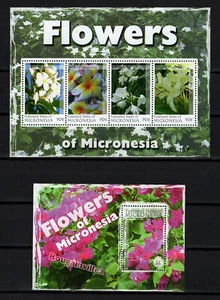 MICRONESIA, SCOTT # 744-745, SET OF 2 MNH MINI SHEETS FLOWERS OF MICRONESIA 2007 - Picture 1 of 3