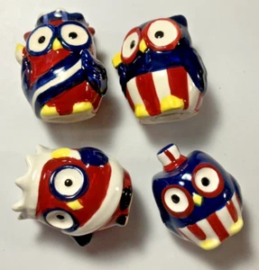 Vintage Salt & Pepper Shakers - Patriotic Figures Great Colors VG-EX Lot of 4! - Picture 1 of 7
