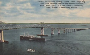 Sunshine Skyway - San Petersburgo, Florida - lino publicado - Imagen 1 de 3