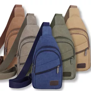 Men Backpack Tactical Sling Bag Chest Shoulder Fanny Pack Crossbody Sport Travel - Picture 1 of 30