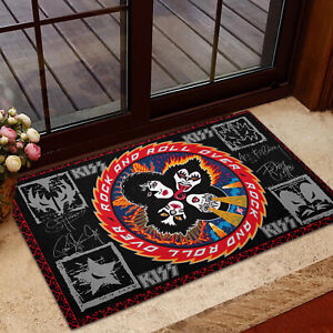 Kiss Rock Band Rock And Roll Doormat, Gift Idea For Fans.