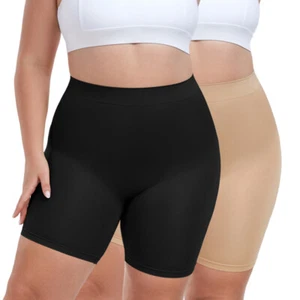 Women's Plus Size Boyshort Anti Chafing Slip Shorts Under Dresses Safety Pants - Picture 1 of 23