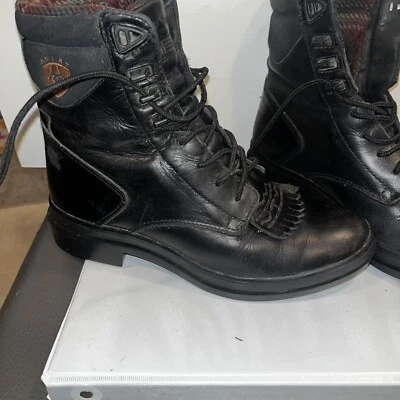 Botas con candado de combate Ariat para mujer talla 6,0 de cuero forradas a cuadros 61001 negras Foto 1 de 4