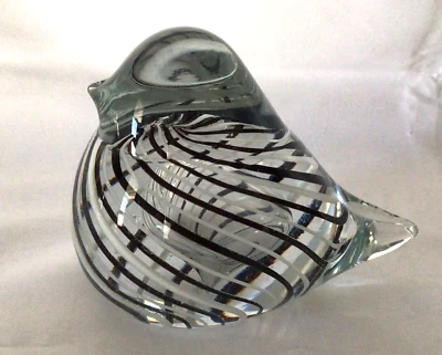 Contemporary Art Glass Bird Figurine Paperweight - image 1 of 4