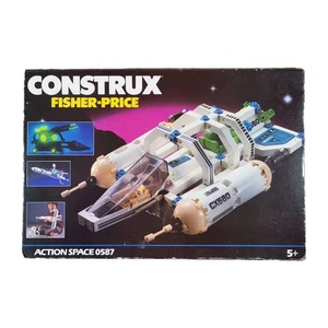 Vintage Fisher-Price Construx Action Space 0587 Glow In Dark Set -Near Complete - Picture 1 of 19