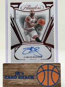 2023-24 Panini Flawless Carlos Boozer Flawless Autographs Ruby /15 #FA-CBC - Picture 1 of 13