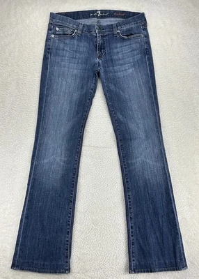 Pantalones de mezclilla Seven 7 For All Mankind jengibre para mujer 29 azul lavado oscuro corte bota acampanado 30x31 Foto 1 de 4