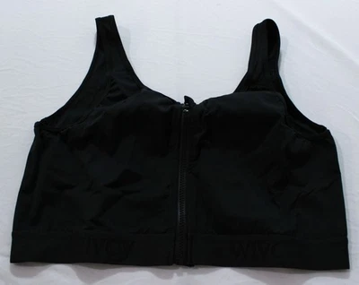 Wivov Women's Solid Breathable Stretch Zip Front Chest Binder Black Size 4XL NWT - Image 1 of 3