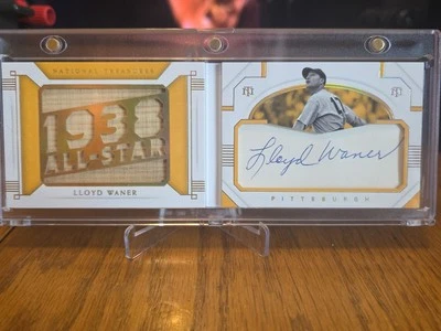 2021 NATIONAL TREASURES LLOYD WANER CUT SIGNATURE MATERIALS BOOKLET AUTO 3/5!! - Image 1 of 4