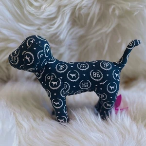 Victoria's Secret PINK | Navy All Over Logo Print Dog | 2007 Retired VS Plushie - Bild 1 von 9