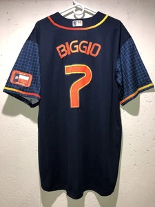 RARE Craig Biggio #7 HOUSTON ASTROS Space City Connect Jersey STITCHED Men’s XL - Bild 1 von 21