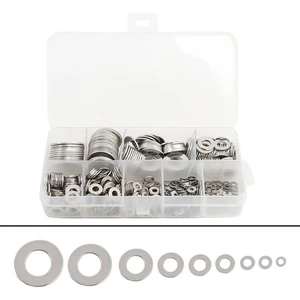 304 Stainless Steel Flat Washers 600pcs Assortment Kit for DIY & Repair - Picture 1 of 24