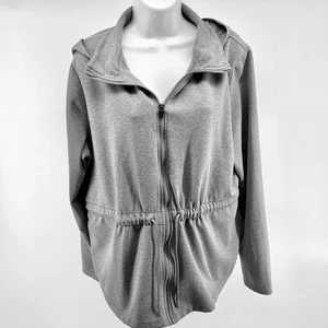 Damen Athletic Works Reißverschluss Hoodie Zugschnur Taille grau Größe XL 16-18 - Bild 1 von 10