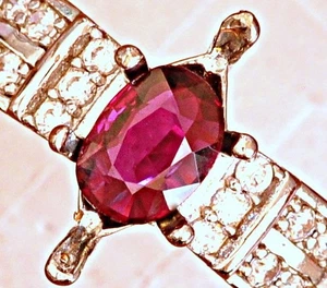 Rubin 0,68 Karat echter natürlicher ovaler Rubin loser Stein Edelstein fast 7 x 5 mm - Bild 1 von 6