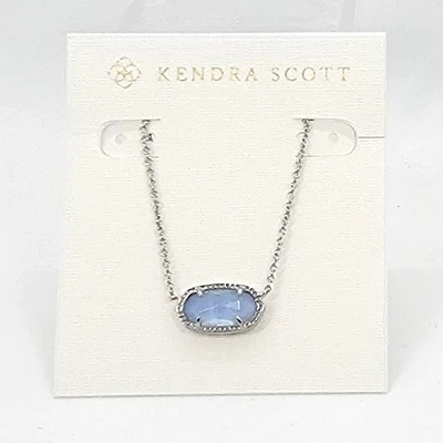 Nuevo Collar Colgante Kendra Scott Elisa en Ilusión Azul Cielo/Plata Foto 1 de 4