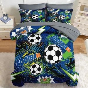 5-teiliges Bettdecken-Set Twin Size, Fußballtorzeit Bettwäsche-Set für Kinder und Werbung... - Bild 1 von 7