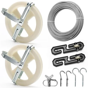 Anglekai Outdoor Wäscheleine Kit, Wäscheleine Flaschenzug Kit beinhaltet 150FT Kleidung... - Bild 1 von 7