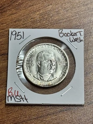 1951 Booker T Washington Commemorative Half Dollar BU Uncirculated MS++ (18207) - Image 1 of 2