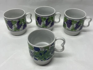 5 MCM Floral Coffee Cups Mugs Vintage Retro Flowers Birds - Bild 1 von 15