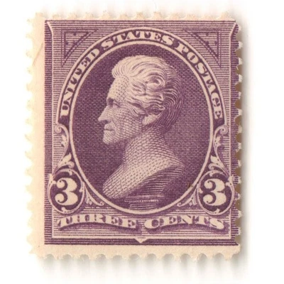 US 1895 # 253 purple 3¢ Jackson Mint MH OG Fresh Stamp CV$120 - Image 1 of 4