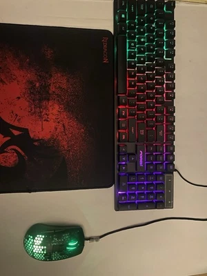 Gaming Keyboard Mouse And Mousepad Combo RGB - Image 1 of 4