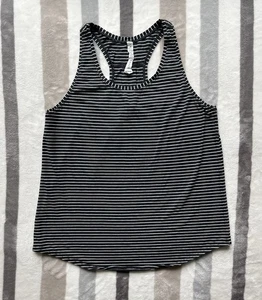 Lululemon Athletica Racerback Tank Top 10 Space White & Black Athleisure Yoga - Bild 1 von 6