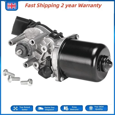 Front Windscreen Wiper Motor For Citroen C3 MK2 / DS3 2009-2016 RHD 6405QE Black - Image 1 of 4