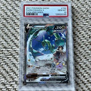 Pokémon Evolving Skies Rayquaza V 2021 arte antiguo 194 194/203 PSA 10 gemas como nuevo - Imagen 1 de 2