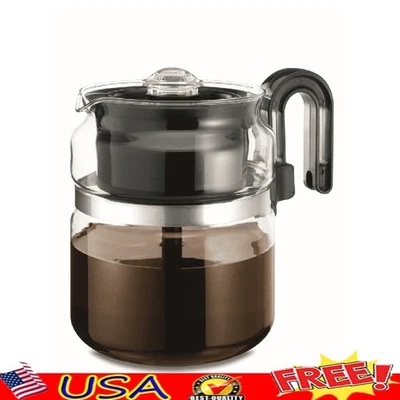 Estufa de vidrio percoladora apta para lavavajillas cafetera eléctrica de gas sin BPA nueva Foto 1 de 4