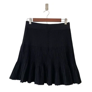 Elle Black Pleated Flared Skirt Women's S, Academia Romantic Whimsigoth - Picture 1 of 10