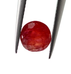 Round Faceted Cut 0.70 Ct 100% Natural Ruby Red Color Untreated Loose Gemstone - Picture 1 of 22