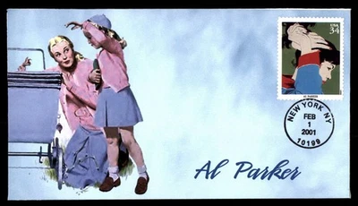 Mayfairstamps US FDC 2001 New York 34 cent Al Parker stamp First Day Cover aau_6 - Image 1 of 2