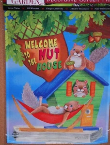 "The Nuthouse" Decorative Garden Flag 18"x12.5 - Picture 1 of 3