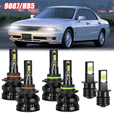 6X 6000K Headlight Hi/Lo + Fog Light Bulbs Kit For Mitsubishi Diamante 1995-2003 - Image 1 of 4