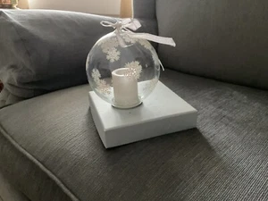 Lighted Hanging Ball With  Snowflake Design - Picture 1 of 4