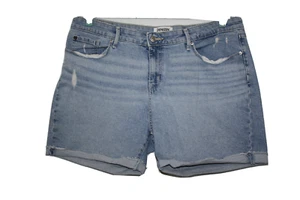 Levi’s Denizen Sz 18 W34 (meas 37x5.5) Light Wash Distressed Cuffed Jean Shorts - Bild 1 von 5