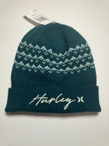 Hurley Dark Green Vail Knit Beanie Women's One Size NWT - Picture 1 of 6
