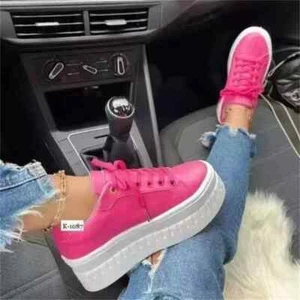 Neue Stil Plateau weiße Schuhe Frau Turnschuhe Mode Damen Turnschuhe Körbe - Bild 1 von 18