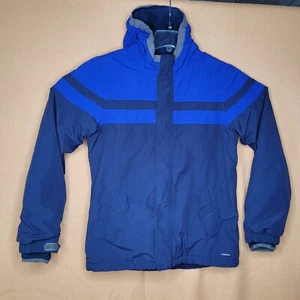 Lands' End Boys XL Squall Jacket Royal Navy Blue Winter Hooded - Picture 1 of 11