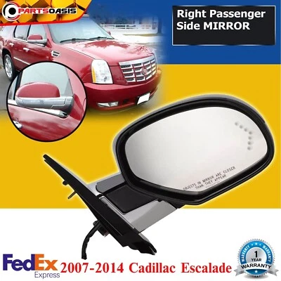 Espejo retrovisor lateral derecho pasajero eléctrico plegable térmico cebado para Cadillac Escalade 07-14 Foto 1 de 4