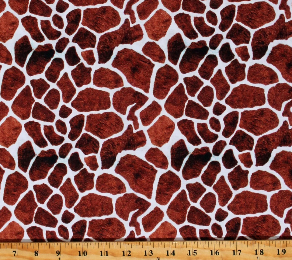 Algodón Jirafa Animal Print Piel Jirafa Manchas Tela Estampado por Yarda D780.09 Foto 1 de 1