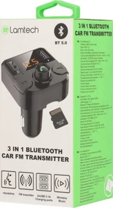 Lamtech FM Transmitter 3-in-1: Bluetooth / microSD / USB LAM022032 - Bild 1 von 3