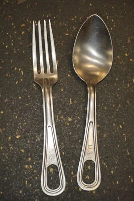 US Army Mess Kit Fork and Spoon Silco - Image 1 of 4