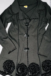 Hand Jive Wear Art grau/Tupfen Jacke - Größe Small - Bild 1 von 5
