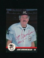 1989 T&M Umpires Joe Brinkman #13 signed autograph SWSW6